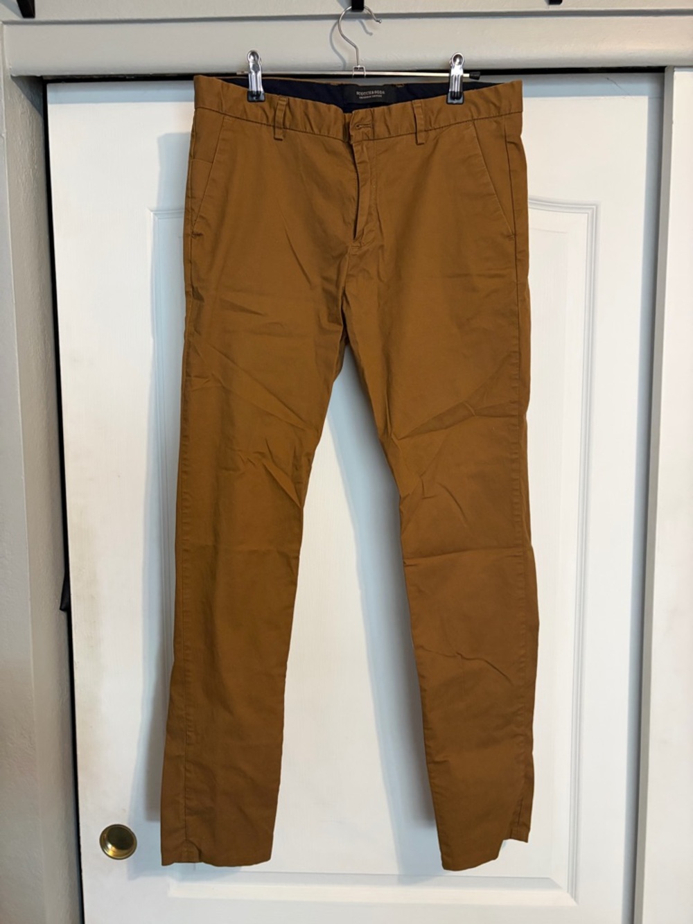 Scotch & Soda Men's Chinos in Mustard Brown